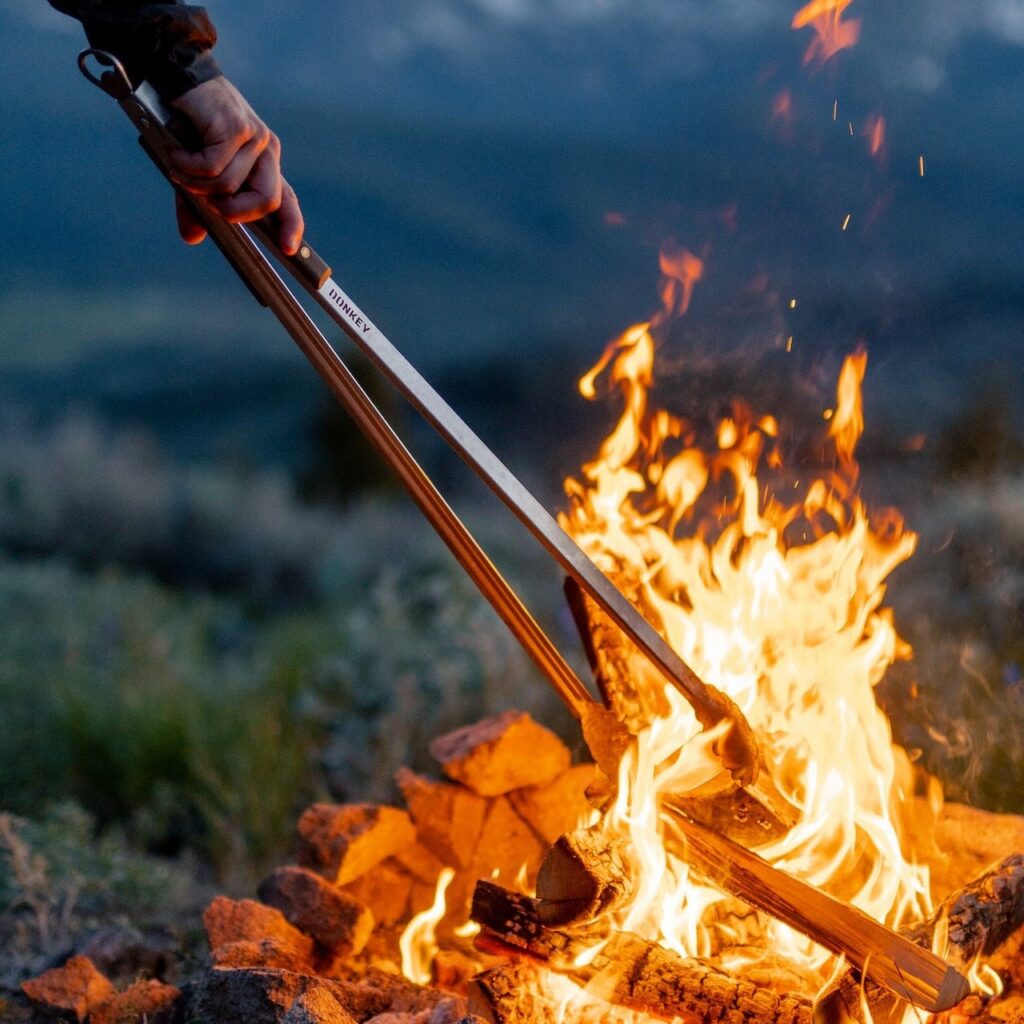 Flammes vives dans le foyer