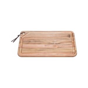 Planche à découper en bois de teck 49x28x1,8cm, - Braaimaster