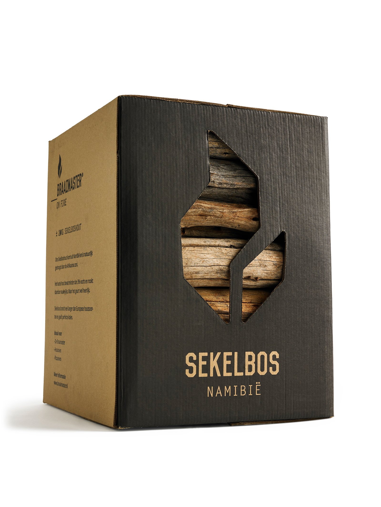 BW01 - Bois naturel sekelbos 1 boite 20 kg - Braaimaster
