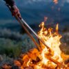 Donkey Long Tong 32 pouces - pince à feu artisanale inox et chêne blanc