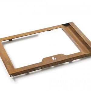 Porte vitrée pour feu four en acier Corten - modèle SP029 de Braaimaster