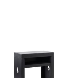 Table d'appoint acier noir plateau céramique anthracite 82 cm - ST1-CA Braaimaster