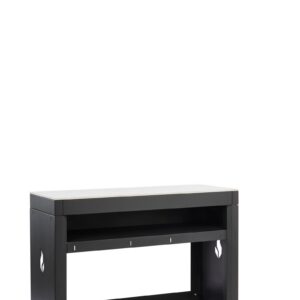 Table d'appoint acier noir plateau en céramique gris clair 126 cm de large - ST2-CG Braaimaster