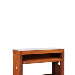 Table d'appoint corten plateau céramique gris clair, 126 cm de large - ST2C-CG Braaimaster