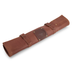 WL-BK5-06 - Rouleau de couteaux en cuir de buffle 5 compartiments Witloflt cognac