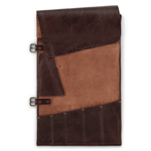 Alternative view of WL-BK5-13 - Rouleau de couteaux en cuir de buffle 5 compartiments Witloflt chocolat