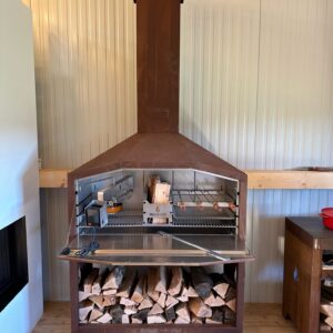 Barbecue autonome avec base mobile Braai 126 cm Corten – Modèle FS2C-W de Braaimaster