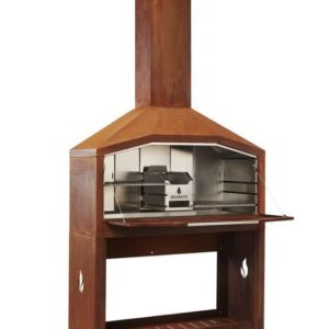 Barbecue à bois prêt à poser Braai 126 cm en Corten – Modèle FS2C de Braaimaster