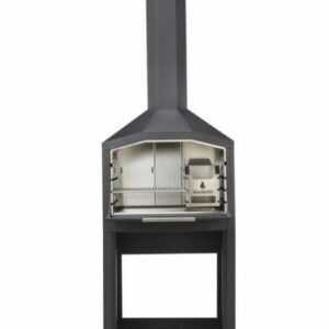 Barbecue à bois adapté pour installation sous toit 82 cm Noir – Modèle FS1B-A de Braaimaster