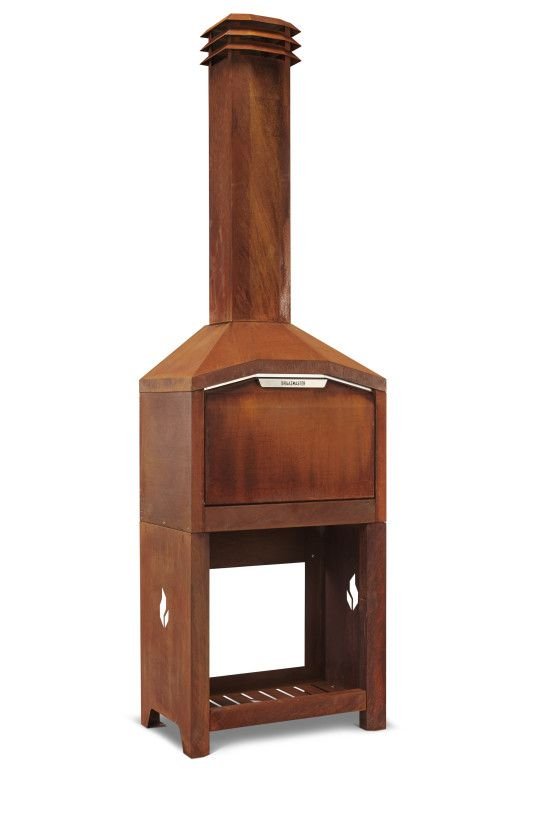 Barbecue à bois prêt à poser Braai 80 cm en Corten – Modèle FS1C de Braaimaster – Image 3
