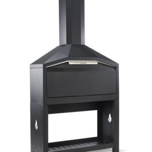 Alternative view of Barbecue à bois prêt à poser Braai 126 cm Noir avec meuble de rangement - Modèle FS2B Braaimaster