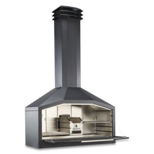 Barbecue à bois autonome sans socle Braai 126 cm Noir – Modèle FS2B-W de Braaimaster