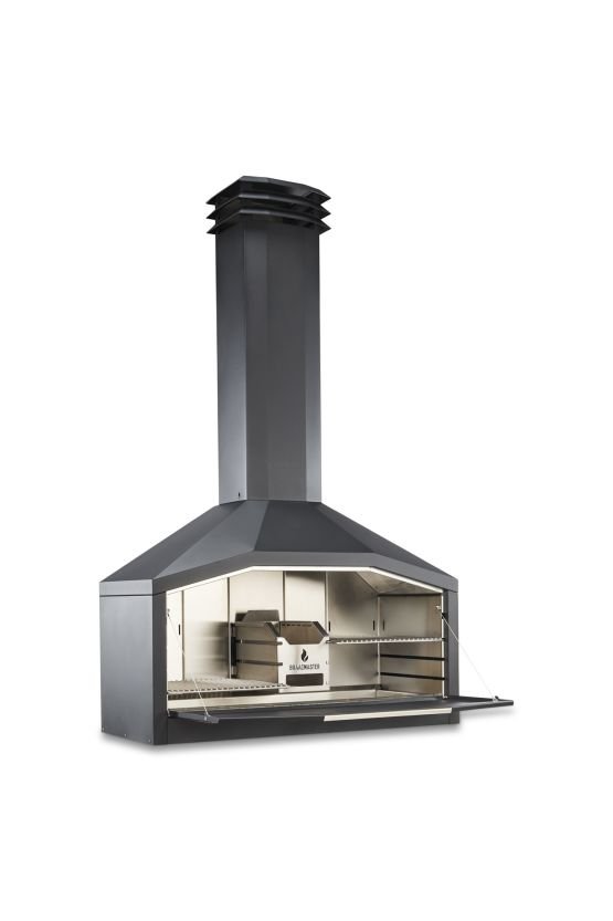 Barbecue à bois autonome sans socle Braai 126 cm Noir – Modèle FS2B-W de Braaimaster