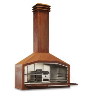 Barbecue à bois autonome sans socle Braai 126 cm Corten – Modèle FS2C-NS de Braaimaster